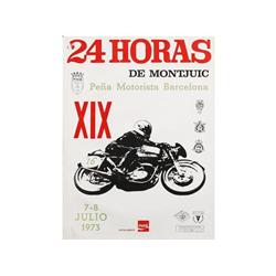 XIX 24 HORAS DE MONTJUIC. 1973. 49x34cm. (19x13,5in.). Offset. A-. MOTOCICLETAS.