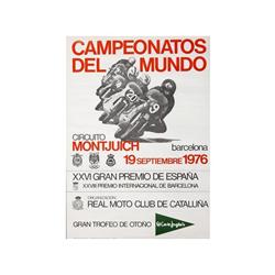 CAMPEONATOS DEL MUNDO. CIRCUITO MONTJUICH 1976. 1976. 67x46,5cm. (26,5x18,5in.). Offset. A. M