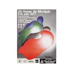24 HORAS DE MONTJUIC 9-10 JULIO 1977. 1977. 46x34cm. (18x 13,5in.). Offset. A-. MOTOCICLETAS.