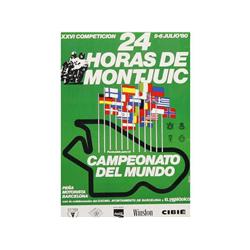 XXVI COMPETICION 24 HORAS DE MONTJUIC. 1980. 49x34cm. (19x13,5in.). Offset. A. MOTOCICLETAS.
