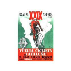 XXIX VUELTA CICLISTA A CATALUÑA. PALLARES. 1949. 100x70cm. (40x27in.). Litografía. A-. Entela