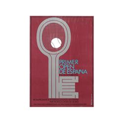 PRIMER OPEN DE ESPAÑA. 1970. 70x50cm. (40x19,8in.). Litografía. A-. Entelado. DEPORTES.