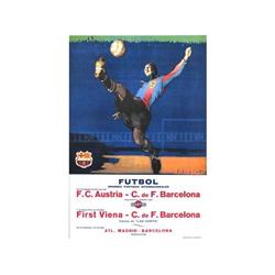 F.C. BARCELONA. SAMITIER. SEGRELLES. 1953. 49,2x33cm. (19,4x13in.). Litografía. A-. DEPORTES.
