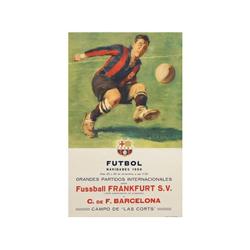 FUTBOL NAVIDADES 1950. GRANDES PARTIDOS INTERNACIONALES. SEGRELLES, J. 1950. 50x33cm. (50x13i