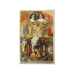 THE FAK HONG. NUMERO D´ILLUSION LE PLUS GRAN DU MONDE. (1900 CA.). 190x130cm. (75x51in.). Lit