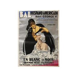 BAL HISPANO AMERICAIN EN BLANC ET NOIR. VILA. (1930 CA.). 155x114cm. (61x45in.). Litografía.