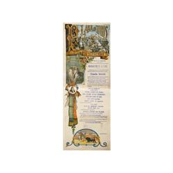 PLAZA DE TOROS DE L´EXPOSITION. (1889 CA.). 250x97cm. (98,5x38in.). Litografía. B+. Entelado.
