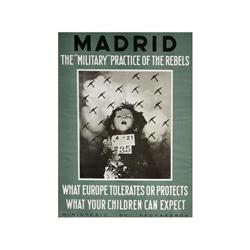 MADRID. THE ´MILITARY´ PRACTICE OF THE REBELS. (1938 CA.). 67x50cm. (26x20in.). Litografía (f