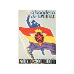 LA BANDERA DE LA VICTORIA. MAGAN. 1937. 100x70cm. (40x27in.). Litografía. A-. Entelado. GUERR