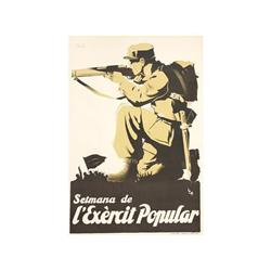 SETMANA DE L´EXERCIT POPULAR. LGF. (1937 CA.). 100x70cm. (40x27in.). litografía. A-. Entelado
