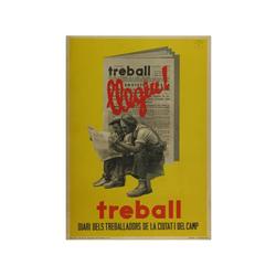 LLEGIU!, TREBALL. ADAM, M. 1936. 100x70cm. (40x27in.). Litografía + Offset. A-. Entelado. GUE