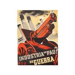INDUSTRIA DE PAU? DE GUERRA!. BAS, MARTI. 140x100cm. (54x40in.). Litografía. A-. Entelado. GU