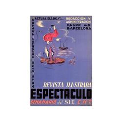 ESPECTACULO. SEMANARIO DEL S.I.E. CADENA, G. 1937. 109x75cm. (40x27in.). Litografía. A-. Ente