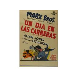 A DAY AT THE RACES (Cartel Argentino). UN DIA EN LAS CARRERAS. 1937. 110x75cm. (43x29,