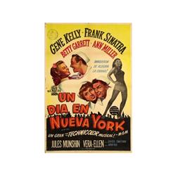 ON THE TOWN. (Cartel Argentino). UN DIA EN NUEVA YORK. 1949. 110x75cm. (43x29in.). Lit