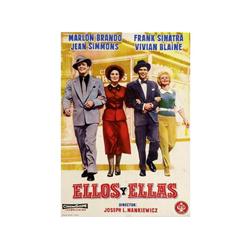 GUYS AND DOLLS. ELLOS Y ELLAS. 1955. 100x70cm. (40x27in.). Offset. A-. Entelado. M. Br
