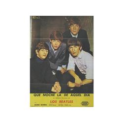A HARD DAY´S NIGHT. QUE NOCHE LA DE AQUEL DIA. 1964. 100x70cm. (40x27in.). Offset. A-.