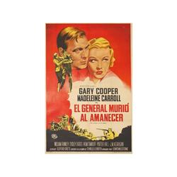 THE GENERAL DIED AR DAWN. EL GENERAL MURIO AL AMANECER. 1936. 100x70cm. (40x27in.). Li