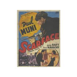 SCARFACE (Cartel Francés). EL TERROR DEL HAMPA. 1932. 155x118cm. (61x46,5in.). Litogra