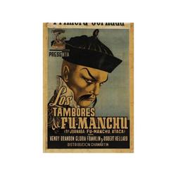 LOS TAMBORES DE FU-MANCHU (1ª JORNADA). (1935 CA.). 100x70cm. (40x27in.). Litografía. B+. TER
