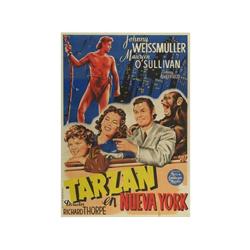 TARZAN´S NEW YORK ADVENTURE. TARZAN EN NUEVA YORK. 1942. 100x70cm. (40x27in.). Litogra
