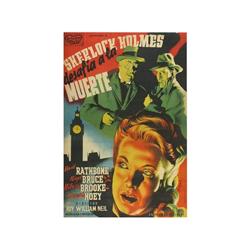 SHERLOCK HOLMES FACES DEATH. SHERLOCK HOLMES DESAFIA LA MUERTE. RAMON. 1943. 100x70cm.
