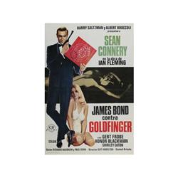 GOLDFINGER. JAMES BOND CONTRA GOLDFINGER. 1964 (Reposición 70´s). 100x70cm. (40x27in.)
