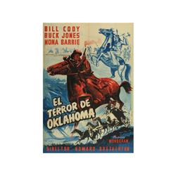 DAWN ON THE GREAT DIVIDE. TERROR DE OKLAHOMA. FREIXE. 1942. 100x70cm. (40x27in.). Lito