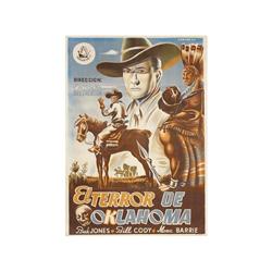 DAWN ON THE GREAT DIVIDE. EL TERROR DE OKLAHOMA. CONCHESO. 1942. 100x70cm. (40x27in.).