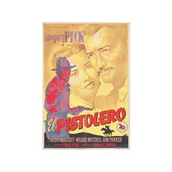 THE GUNFIGHTER. EL PISTOLERO. SOLIGO. 1950. 100x70cm. (40x27in.). Litogafía. B+. Rasga
