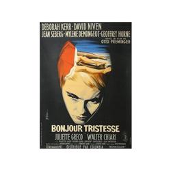 BONJOUR TRISTESSE (Cartel Francés). BUENOS DIAS TRISTEZA. 1958. 160x120cm. (62x48in.).