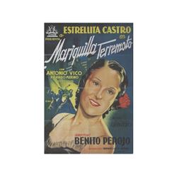 MARIQUILLA TERREMOTO. PEWAS. 1938. 100x70cm. (40x27in.). Litografía. B+. E. Castro, B. Perojo