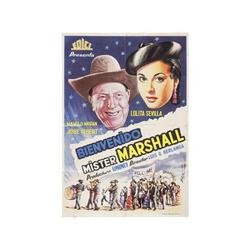 BIENVENIDO MISTER MARSHALL. 1952. 100x70cm. (40x27in.). Litografía. B. Restos de cinta adhesi