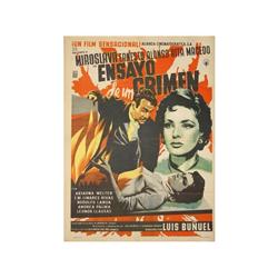 (Cartel mejicano). ENSAYO DE UN CRIMEN. RENAU. 1955. 100x70cm. (40x27in.). Offset. A-.