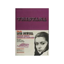 TRISTANA. 1970. 100x70cm. (40x27in.). Offset. A. Luis Buñuel, Catherine Deneuve, Fernando Rey
