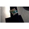 Image 1 : 2 Carat Diamond & Emerald Ring, 14K Gold 6.3 Grams
