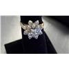 Image 1 : 1 Carat Flower Design Diamond Ring 14K Gold