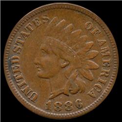 1886 T1 Indian Cent Hi Grade XF (COI-7492)