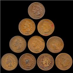 1880 Indian Cent Lot of 11 Circulated (COI-7485)