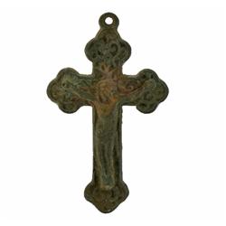 Ancient Byzantine Bronze Cross 1000+ y/o (ANT-927)