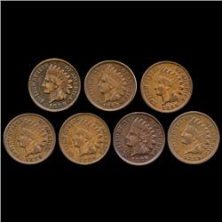 1889 Indian Cent Lot of 7 Hi Grade (COI-7502)