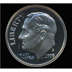 2003S Roosevelt Dime Graded PCGS PR69 DCAM (COI-6421)