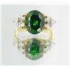 Image 1 : 14ctw Lab Dia/Emerald 22k Gold Vermeil Ring (JEW-2353)