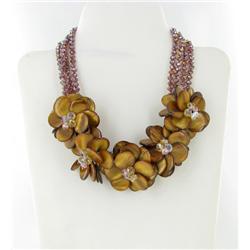 1050ct MOP & Crystal Necklace (JEW-2473)