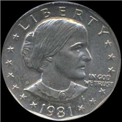 1981D Anthony Dollar Coin Graded GEM (COI-6923)