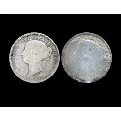 1886&87 Canada 10c Silver circulated (COI-7412)