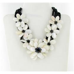 1400ct MOP & Crystal Necklace (JEW-2497)