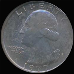1977D Washington 25c Quarter Coin Graded GEM (COI-6882)