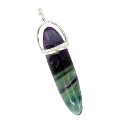 40ct Natural Rainbow Flourite Sterling Pendant (JEW-1725)