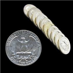 1963P GW 25c Silver BU MS64/65 9pc Roll (COI-7881)